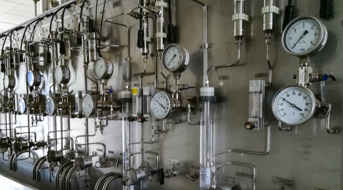 Steam and Water Sampling Panel in Power Plant
