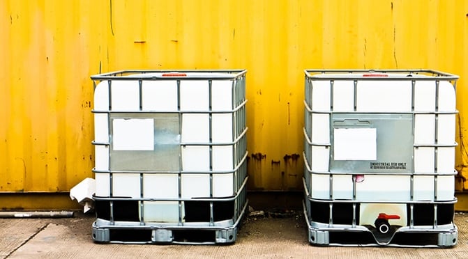 Chemical containers waiting for sampling